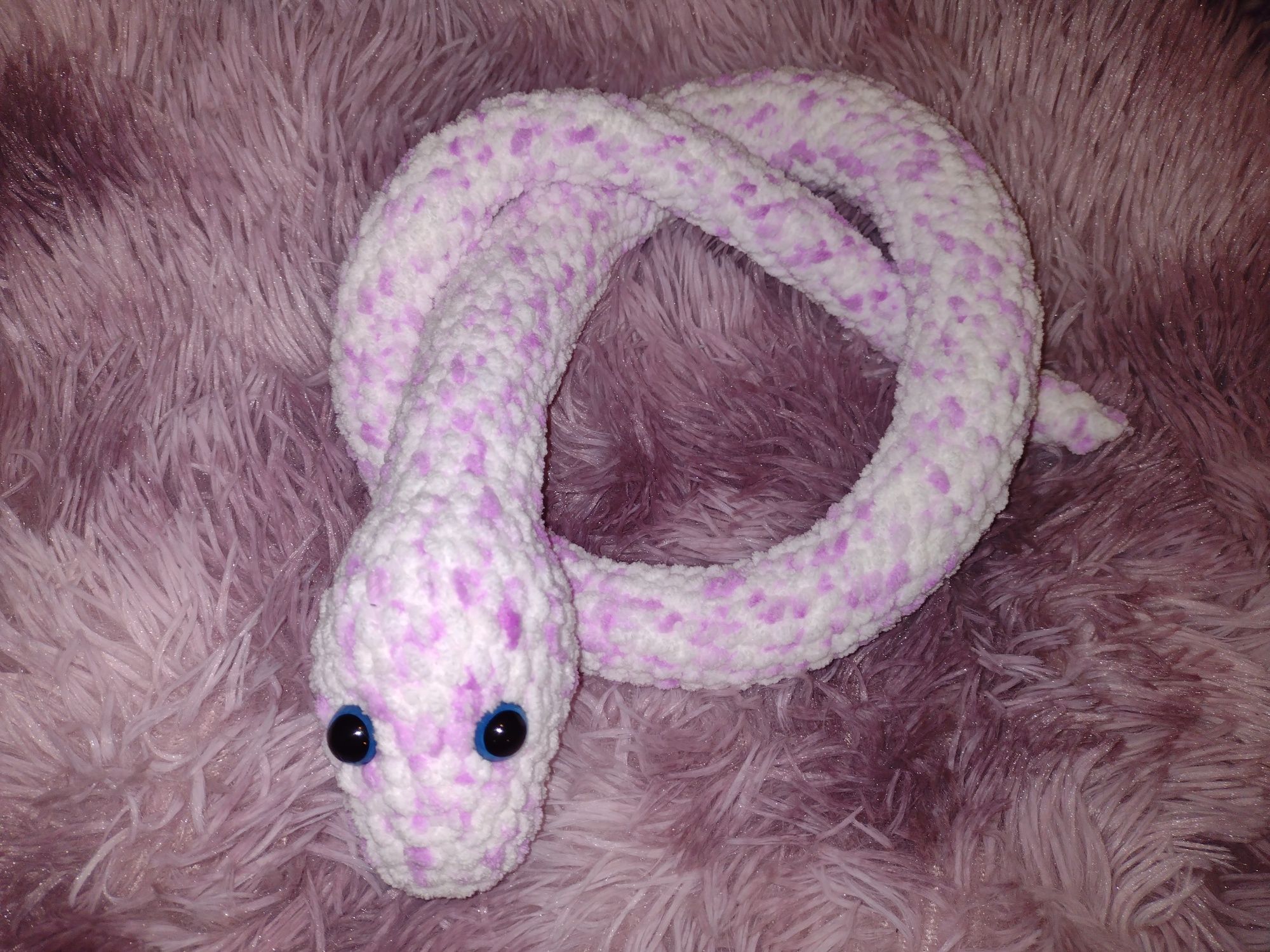 Maskotka amigurumi, hand made, wąż