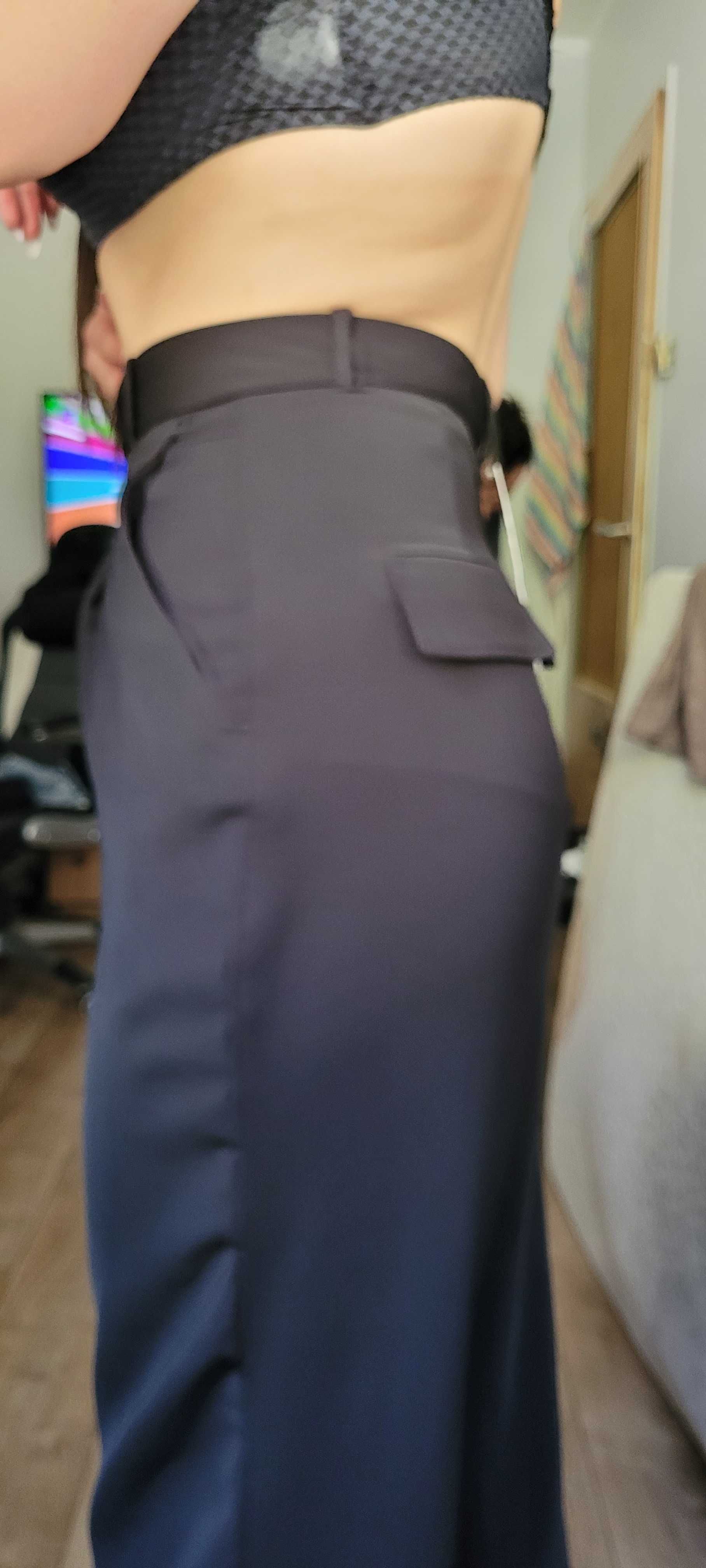 Czarne gładkie spodnie Zara lejące rozmiar XS Stan idealny eleganckie