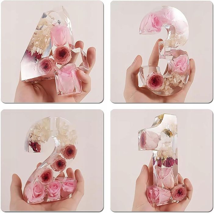 silikonowa forma na świece w kształcie cyfry 1-4