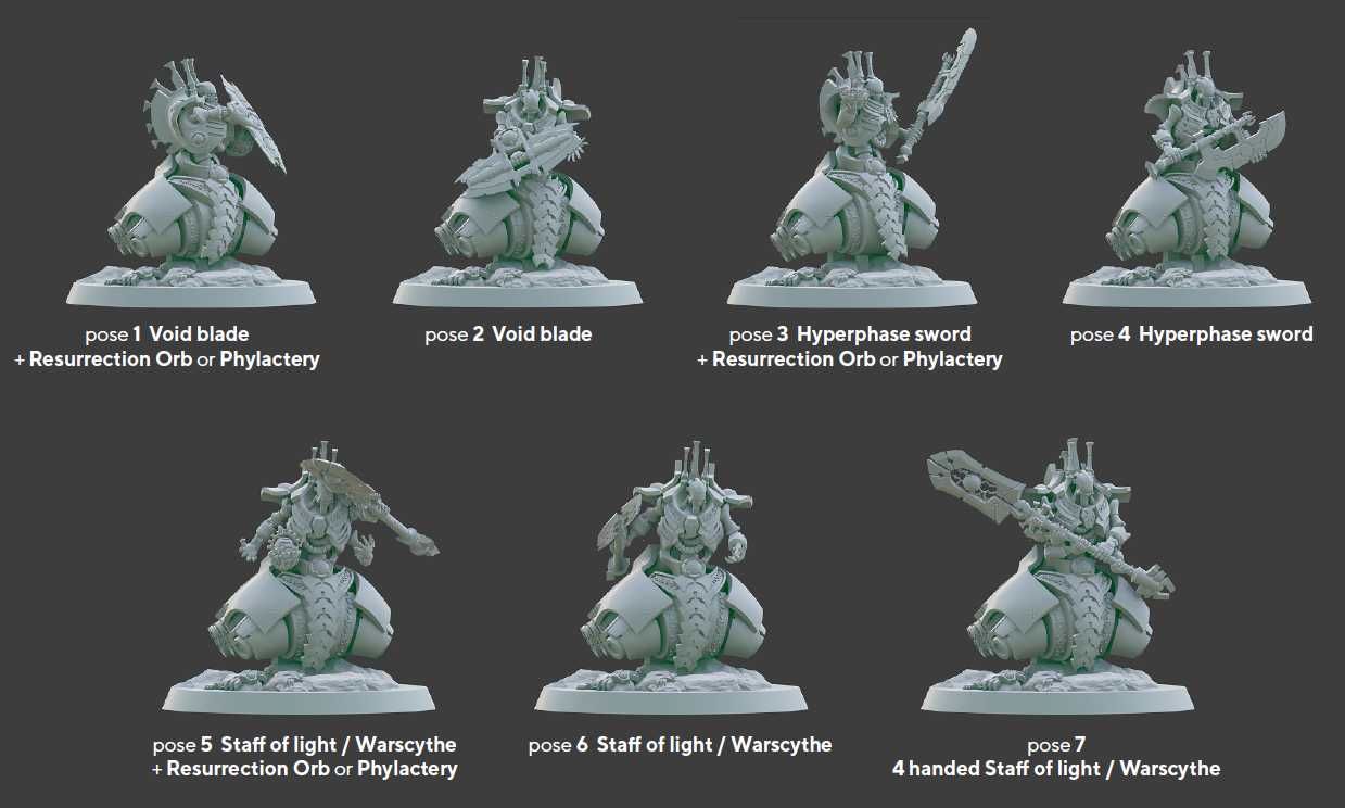 Druk 3d WH Proxy Necrons Lokhust Heavy Destroyer & Lord robots hobby