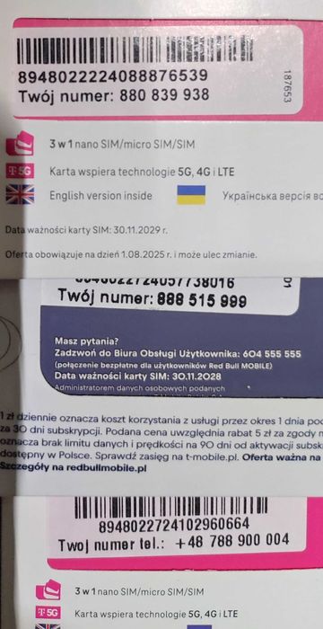 Łatwe numery telefonów