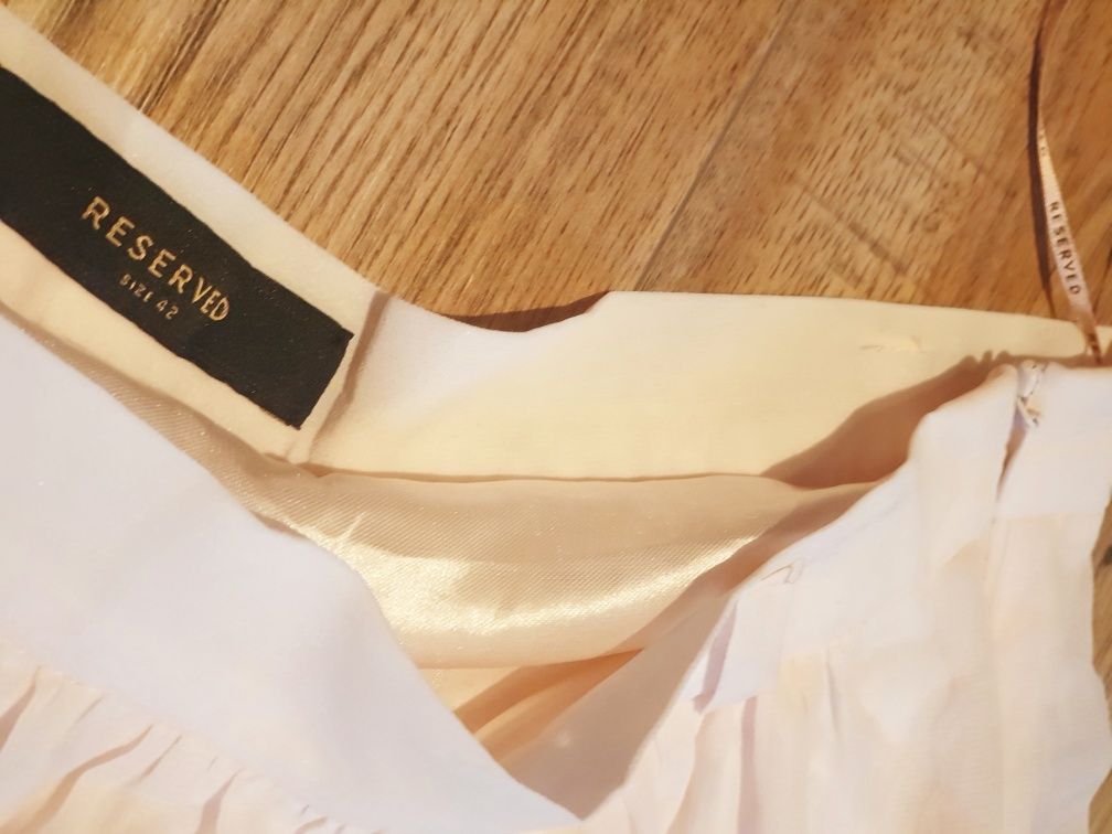 Reserved 42 XL spódnica długa maxi morelowa brzoskwiniowa delikatna