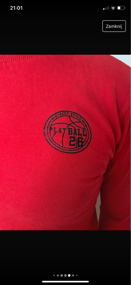 Czerwona bluza dla chlopca 12-13 lat