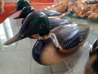 5 Patos em ferro pintados à mão