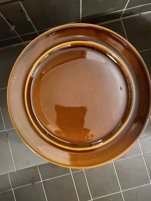 Talerze brazowe Pruszkow 12 sztuk