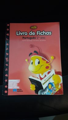 Manual e livro de ficha de portugues do 2°ano alfa da Porto editora