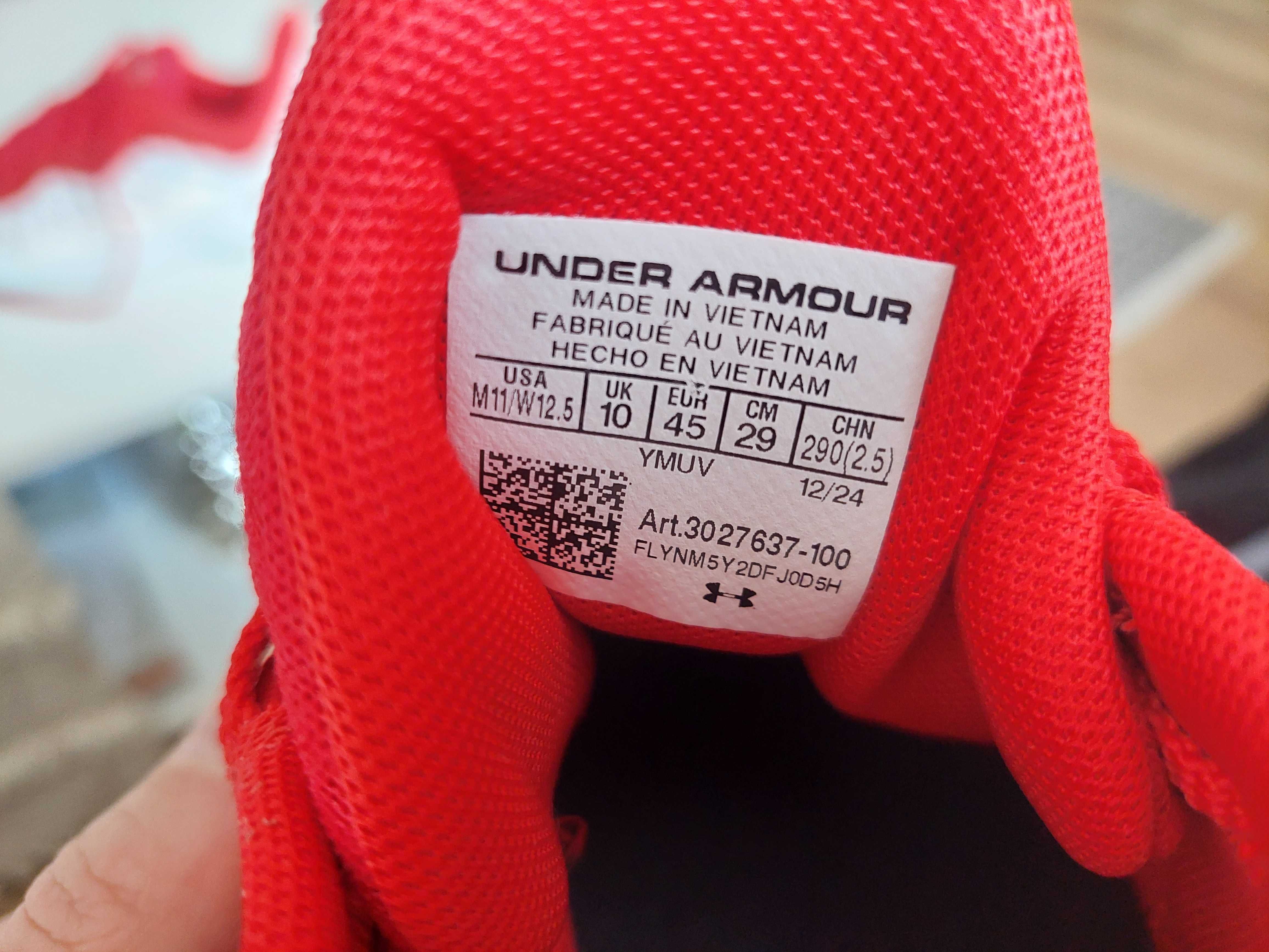 Buty do koszykówki Under Armour Curry 11 Team - czerwone/białe