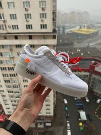 Мужские кроссовки Off-White x Nike Air Force 1 'White' . Размеры 40-45