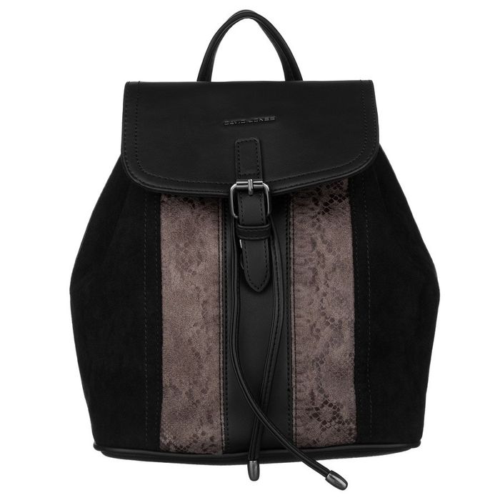 plecak damski ze skóry ekologicznej z klapką - david jones