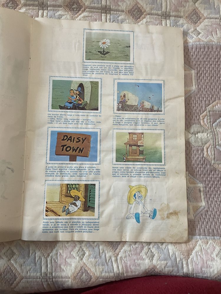 Caderneta de cromos Lucky Luke incompleta