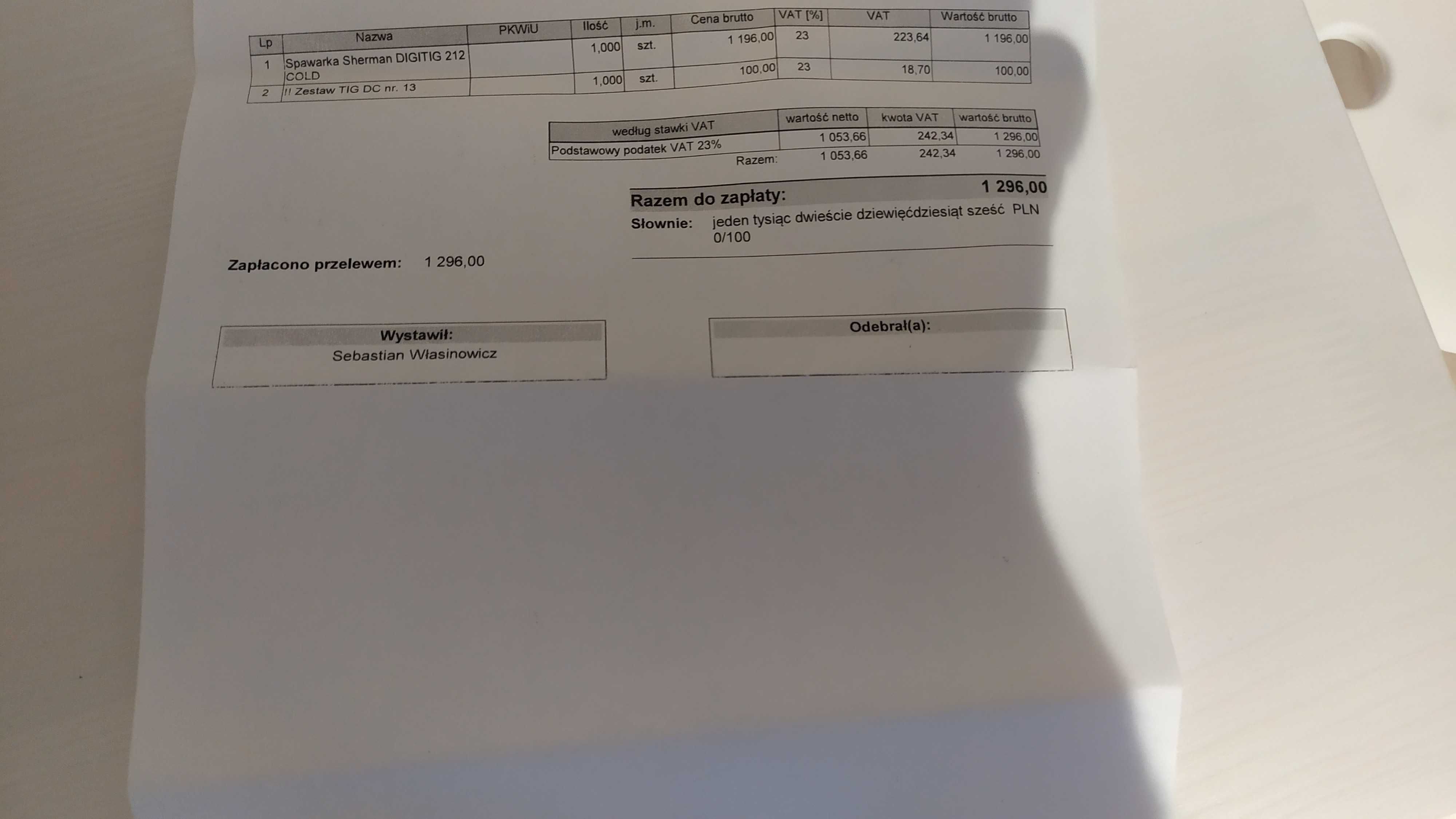 Spawarka tig+ mma Sherman digitig 212, gwarancja+ butla arg+ przyłbica