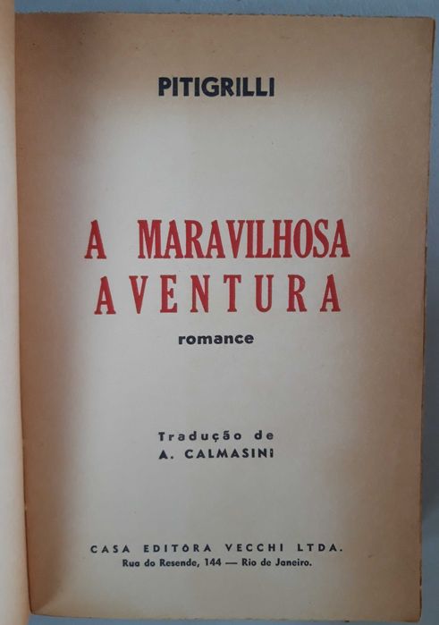 Livro- Ref CxC - Pitigrilli - A Maravilhosa Aventura