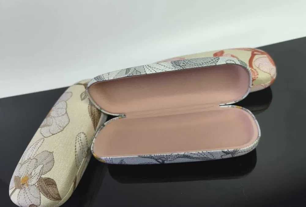 Okazja 2x  Nowe mocne etui twarde wytrzymałe kwiaty na okulary