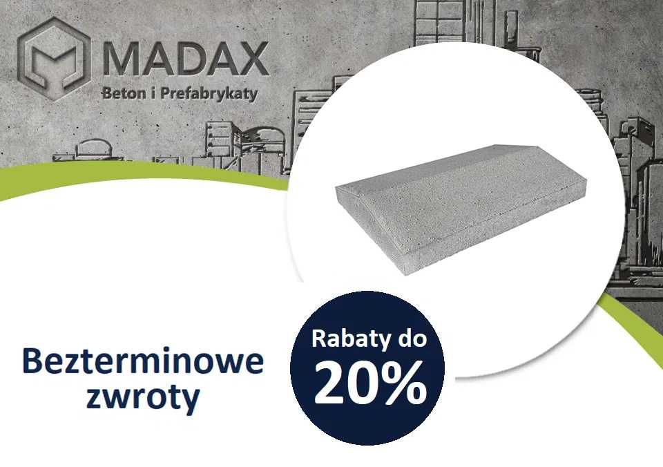 Daszek dwuspadowy ogrodzeniowy 32x49x8 MADAX