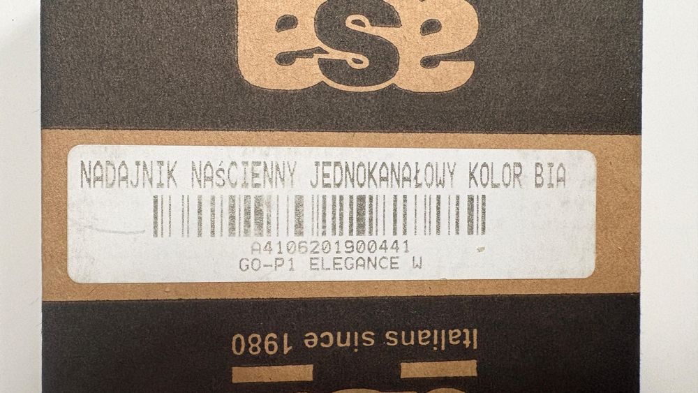 Pilot Radiowy ASA Go-p1 ELEGANCE 1-kanałowy Naścienny