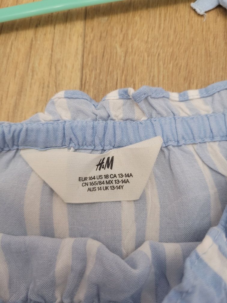 Kombinezon letni, błękitny w paski H&M r 164