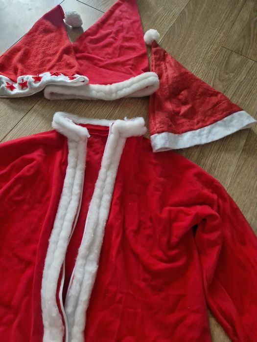 Strój karnawałowy Święty Mikołaj , Mikołajki,Gwiazdor + czapki