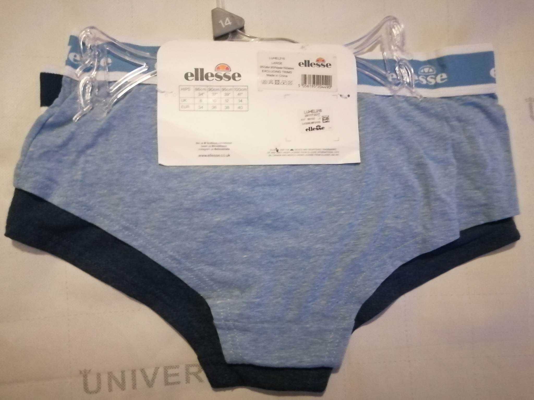 ELLESSE 2 Pack Short 2 x Figi Nowe Majtki Damskie E 42 Oryginalne 100%