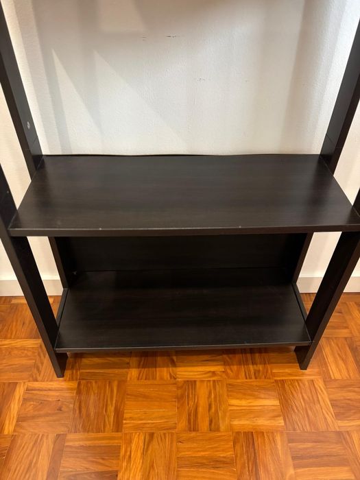 LAIVA estante preto-castanho