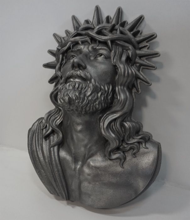 JEZUS płaskorzeźba rzeźba obraz odlew 3D żeliwo figura popiersie