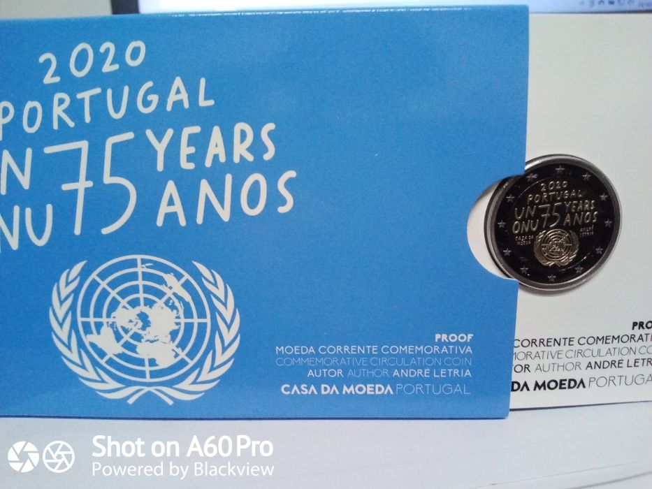 Proofs de 2€ Universidade Coimbra e 75 Anos ONU