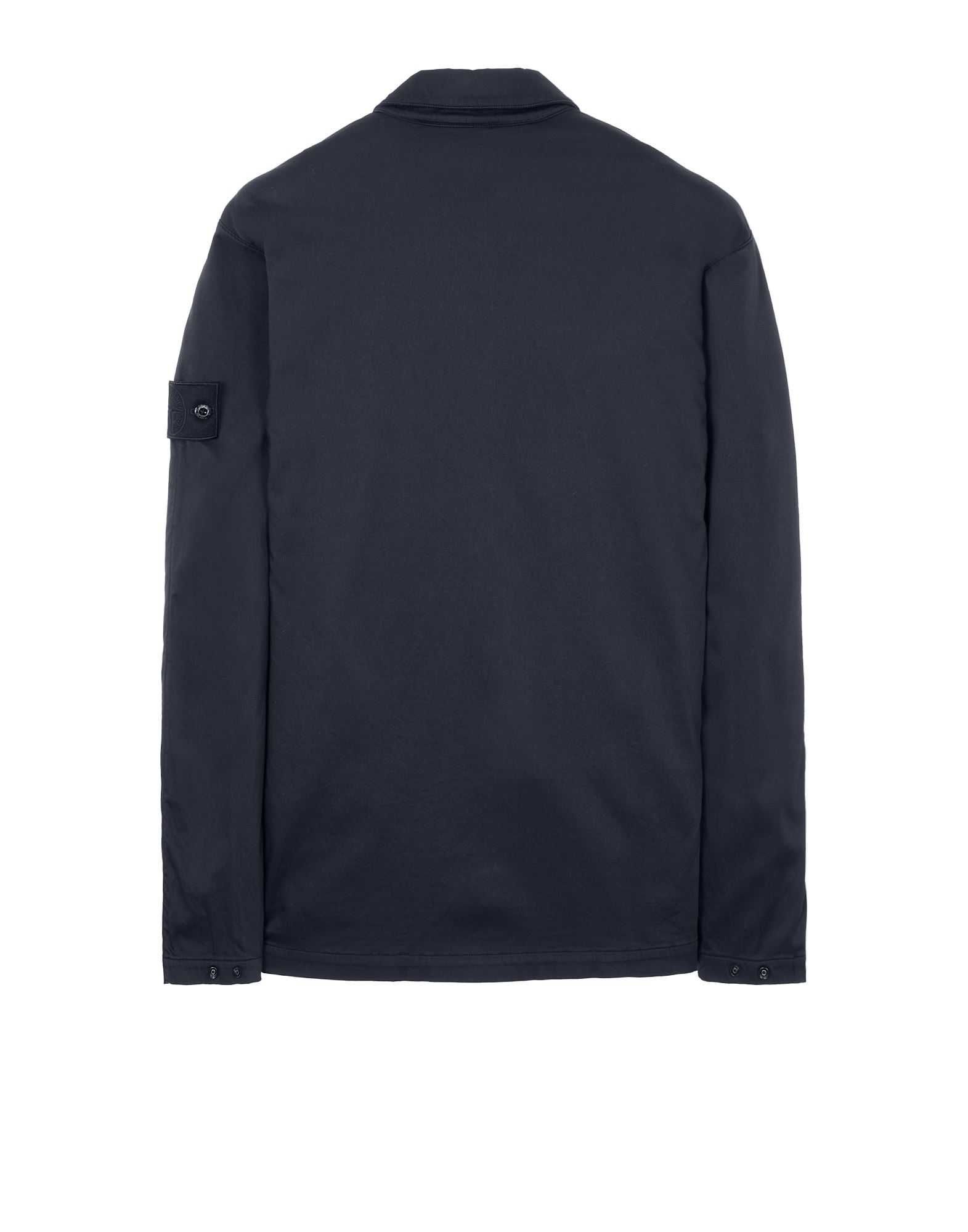 Сорочка STONE ISLAND 112F2 Lyocell Satin Ghost Piece Jacket Black