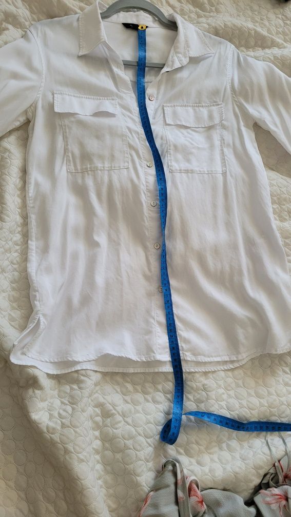 Biała koszula z lyocelu Massimo Dutti M