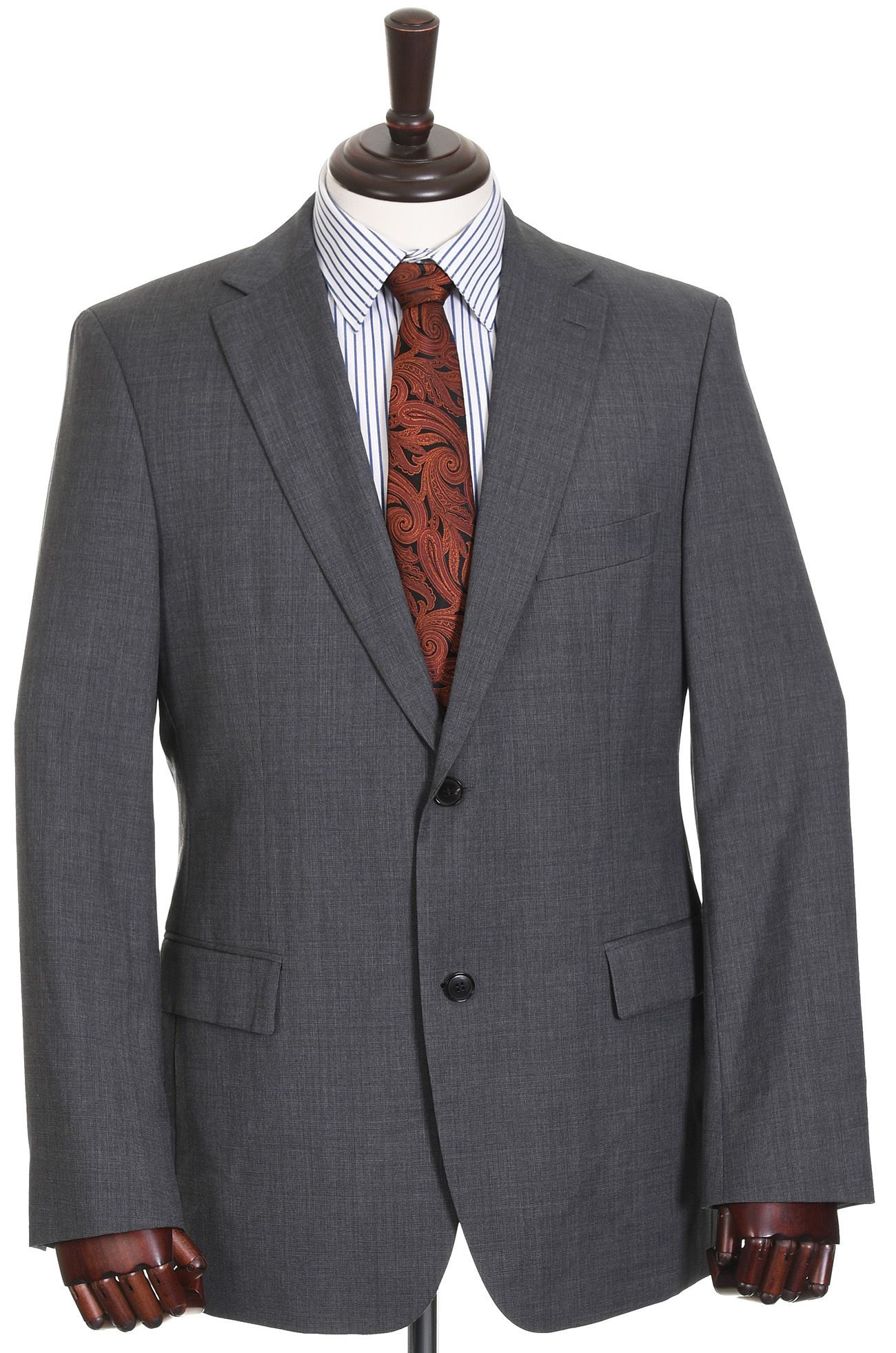 HUGO BOSS elegancka szara marynarka męska w melanżu 100% wełna r. 52