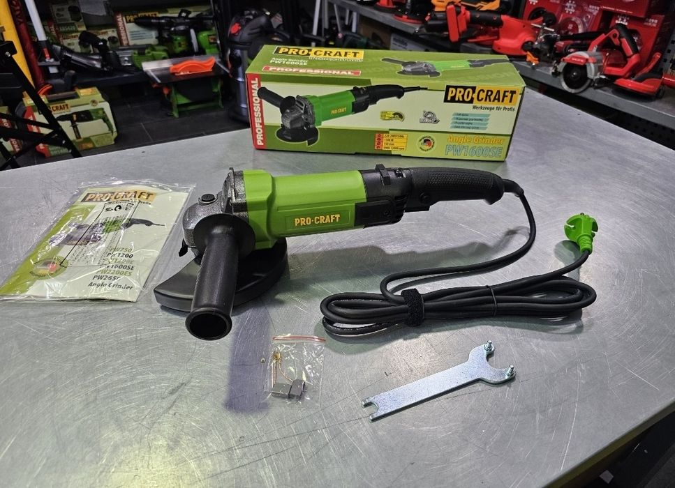 150 Болгарка ProCraft PW1600 Регулировка об.  Плавный пуск Мощная