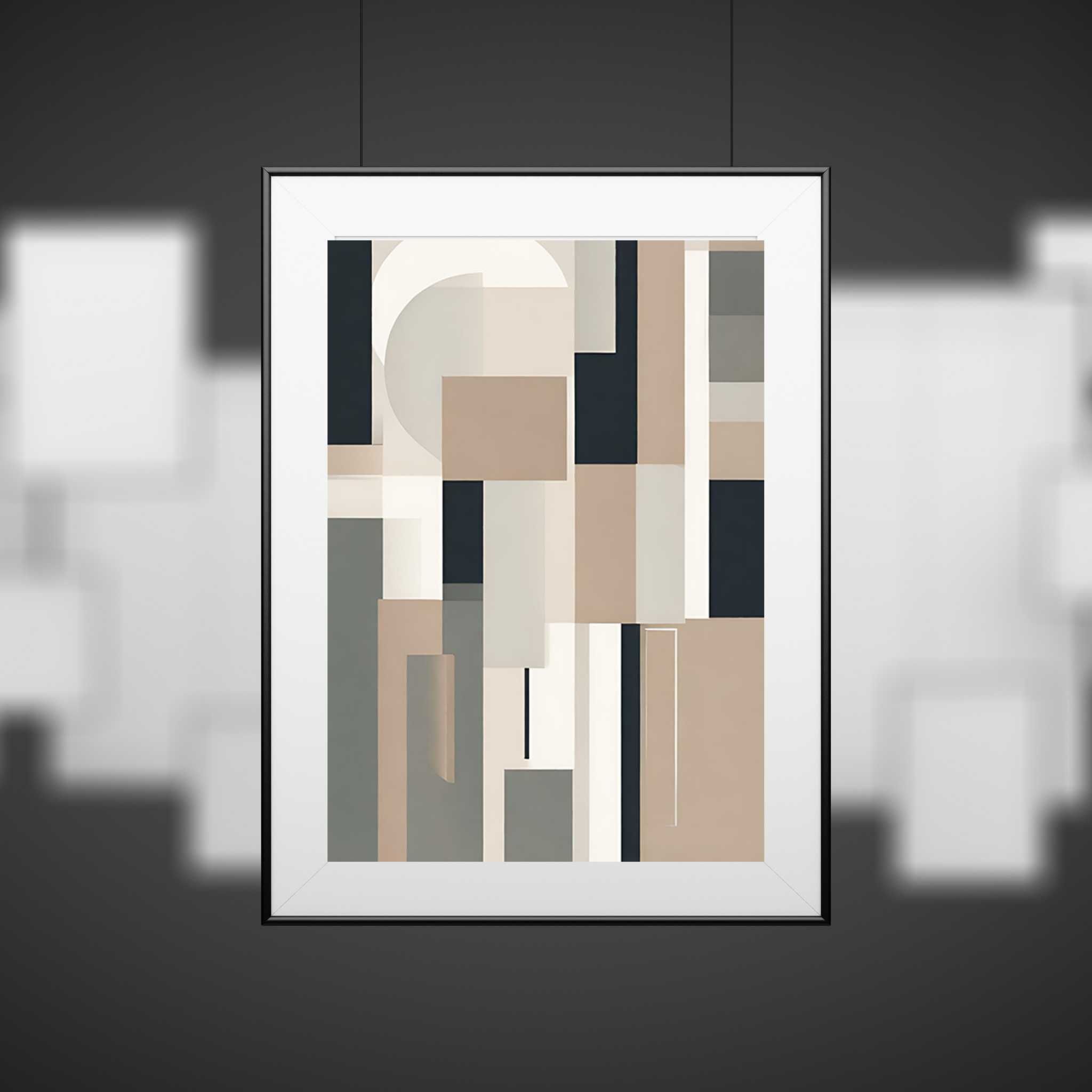 Plakat abstrakcyjna symetria do salonu/ holu - 30x40cm