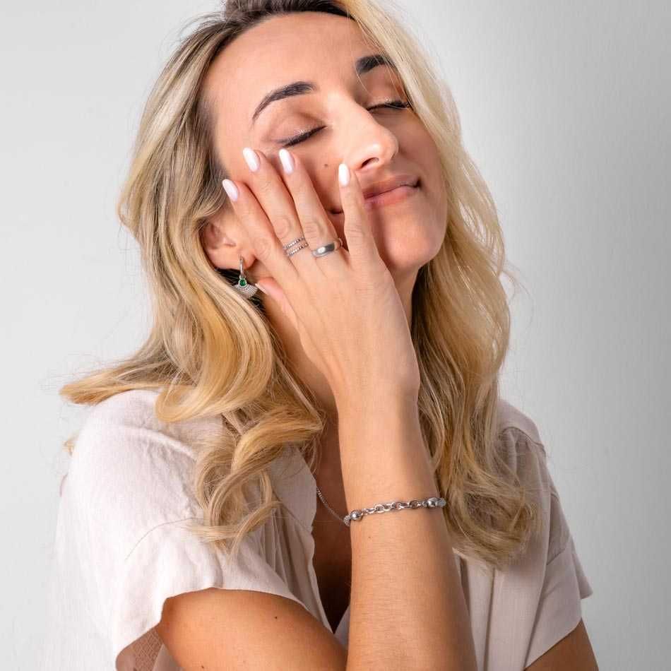 Pulseira Nomination Dourada com Coração de jóias