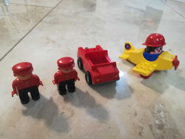 Lego Duplo unikalne klocki sprzed lat. Pojazd, samolot.ludziki