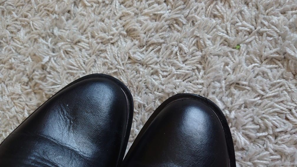 Zara Woman Skórzane botki Sztyblety r 36 wsuwane