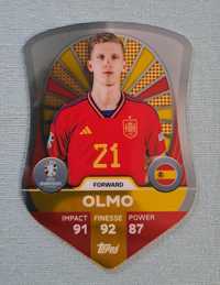 Karta piłkarska chrome pro elite shield Dani Olmo euro 2024