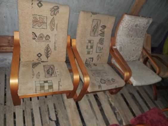 fotele na ramie drewnianej - możliwy transport - duży wybór na miejscu