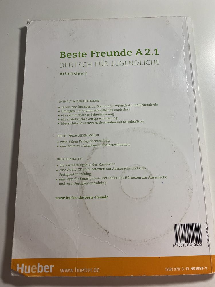 Робочий зошит Beste Freunde A2.1 Arbeitsbuch mit Audio CD