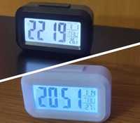 Будильник + термометр на батарейках цифровий з таймером та датою