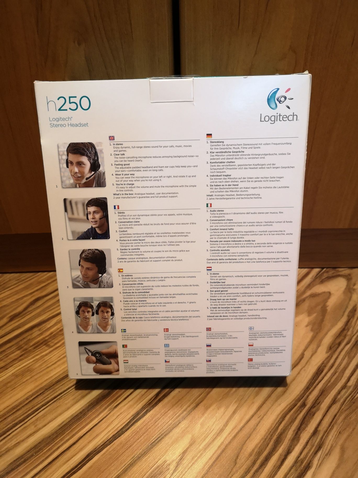 Zestaw słuchawkowy z mikrofonem do komputera. Logitech h 250