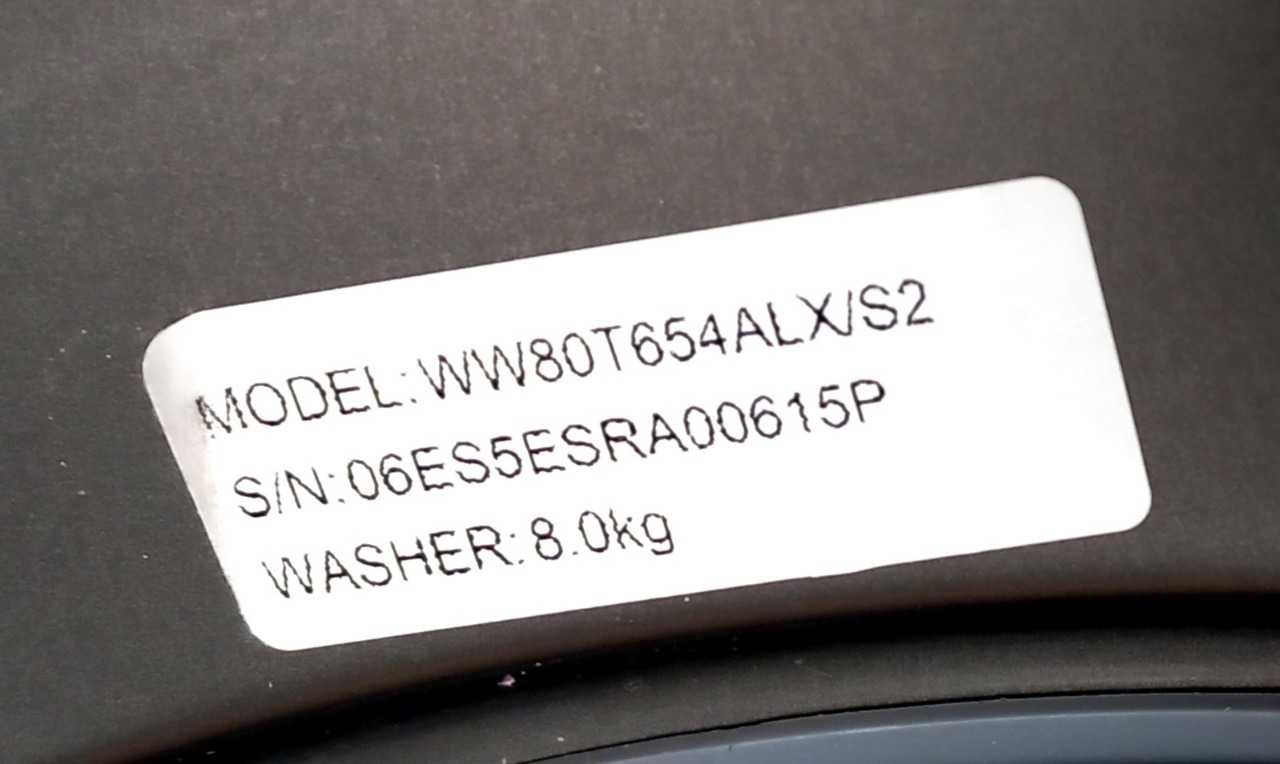 Пралка Samsung - WW80T654ALX (8 кг)