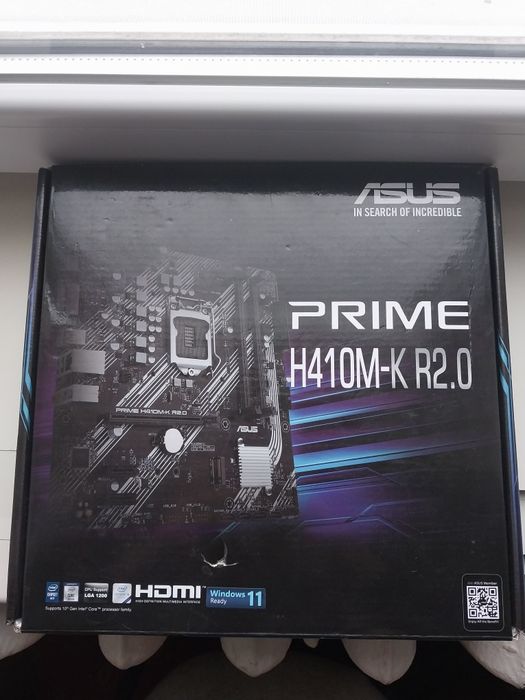 Рабочая! Материнская плата Asus PRIME H410M-K R2.0 РАБОЧАЯ!!