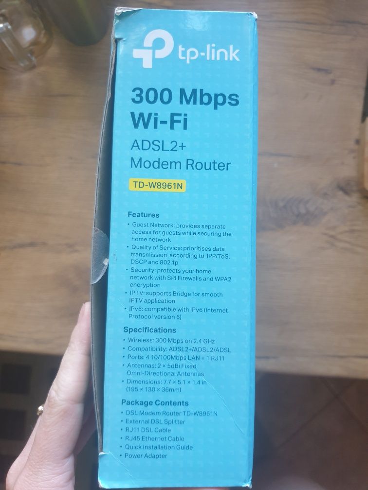 Router WiFi ADSL2+ nowy nigdy nie używany