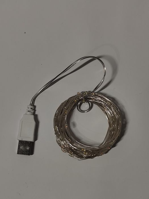 LED гірлянда 5м / 10м USB — тепле / різнокольорове світло