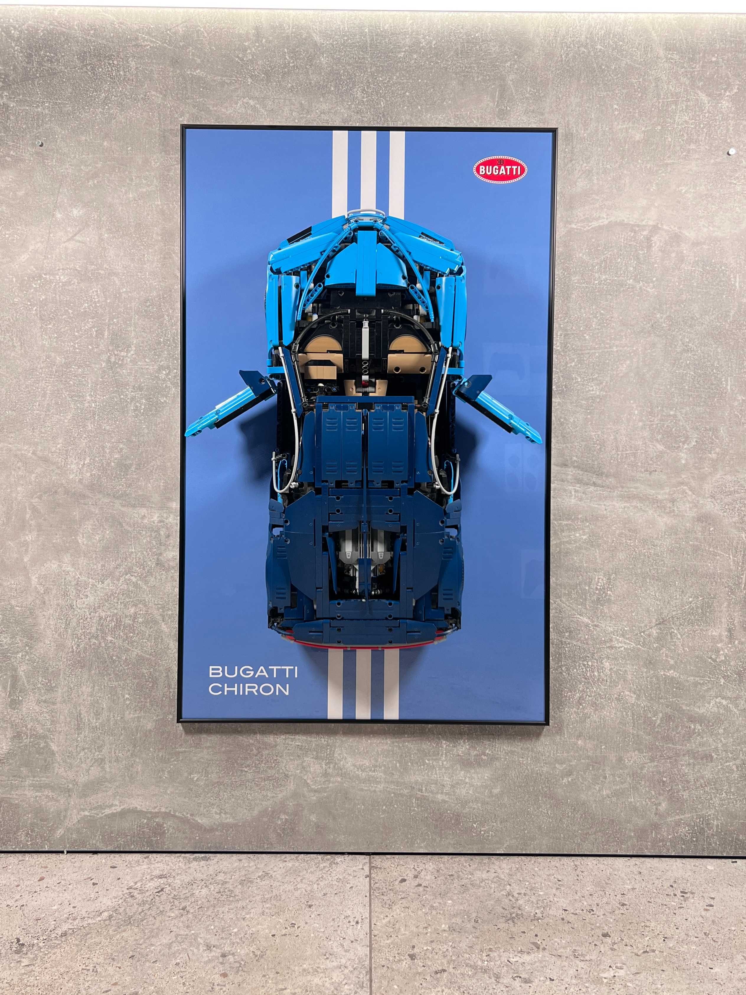 Арт Тримач Рамка 80x50 Стіну для LEGO Technic Bugatti Chiron 42083