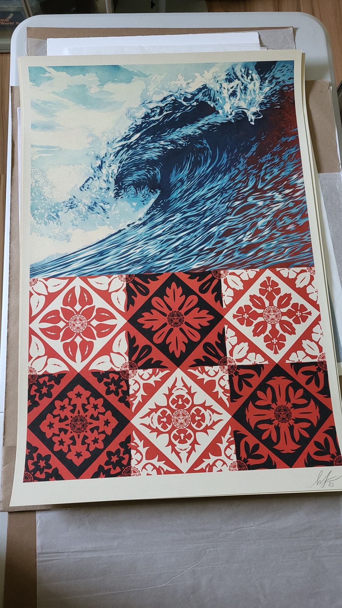 Litografía Obey Wave Of Distress
