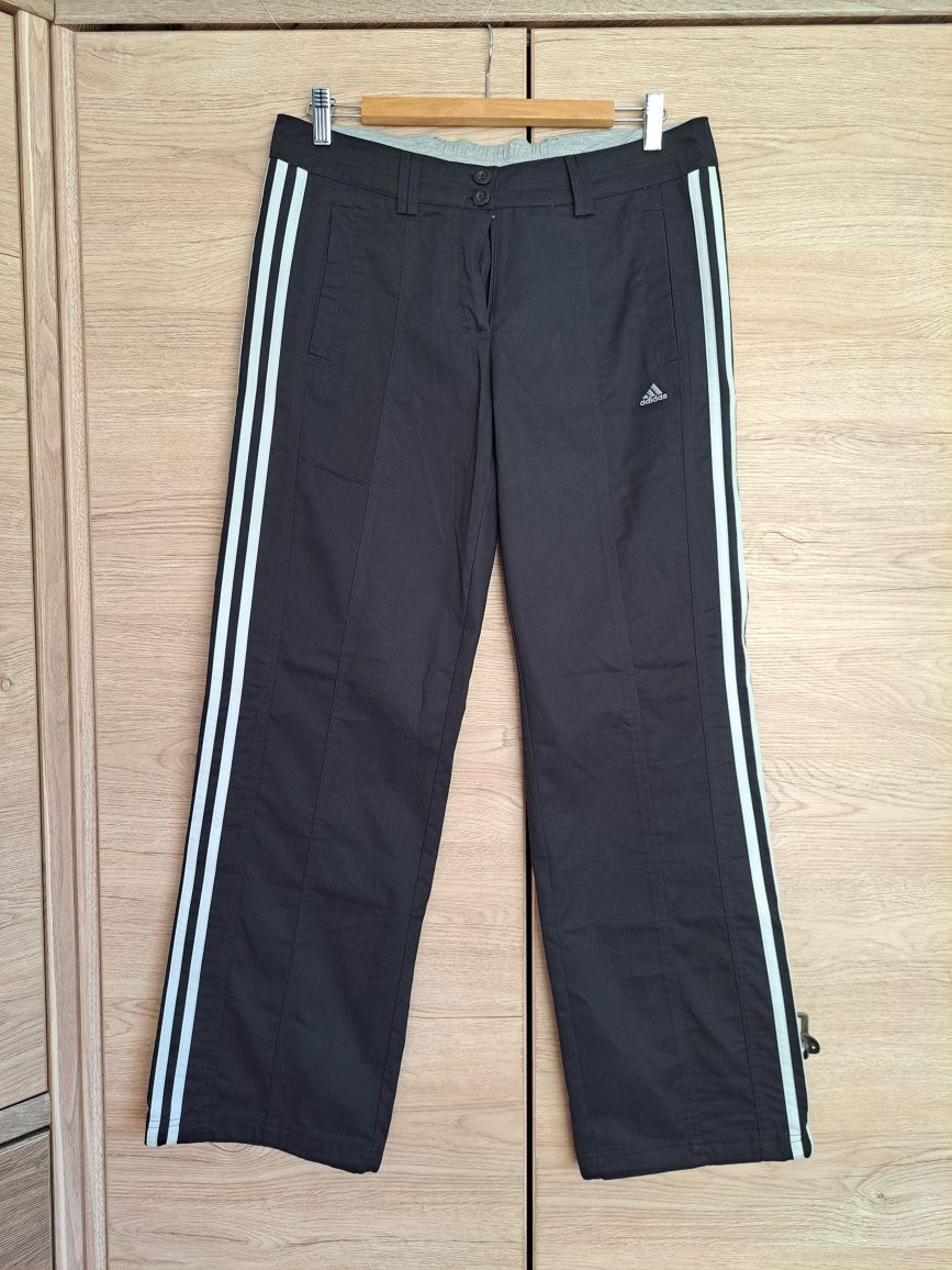 Czarne spodnie Adidas, rozmiar 38