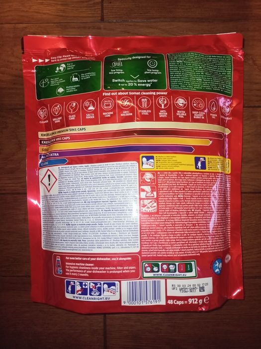 Somat Excellence 4w1 kapsułki tabletki do zmywarki 48 szt. i inne