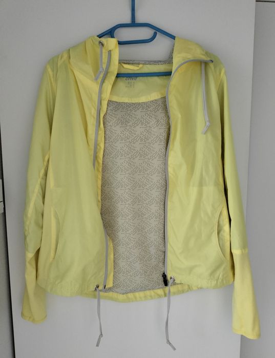 Kurtka wiatrówka damska sportowa Crivit żółta - rozmiar 36