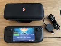 Steam Deck Oled 512 GB, karta 256 GB, dwa Etui, zasilacz i Szkło