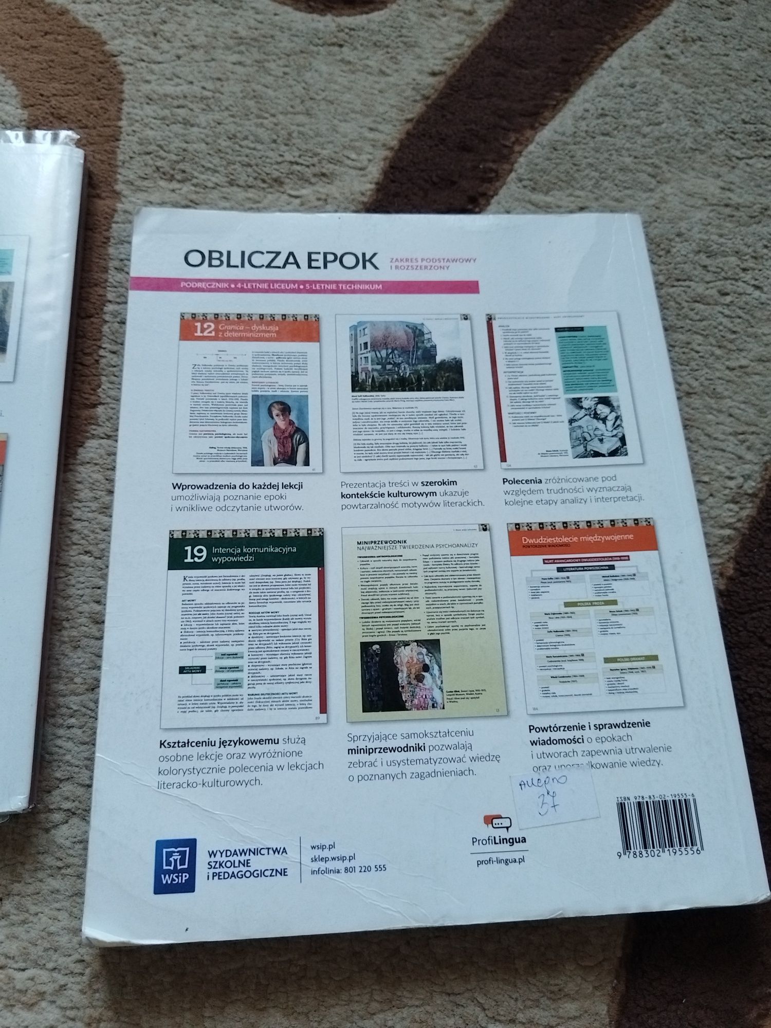 Podręczniki Oblicza epok 3.1 i 3.2.
