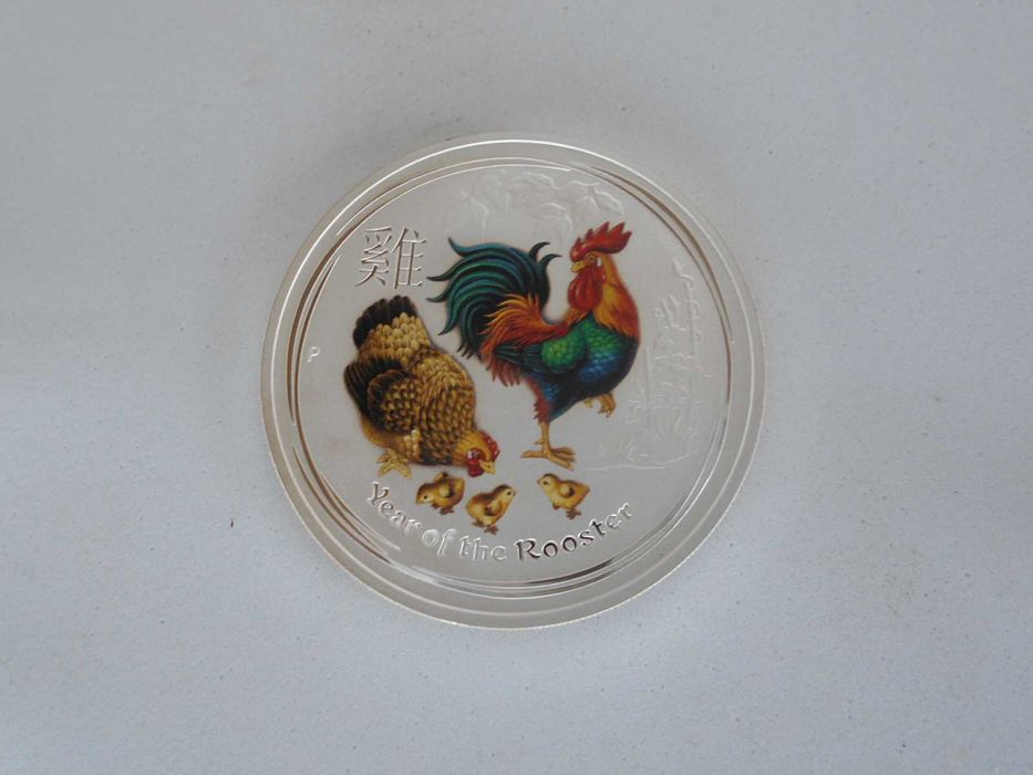 Moeda Australiana de uma onça de prata.